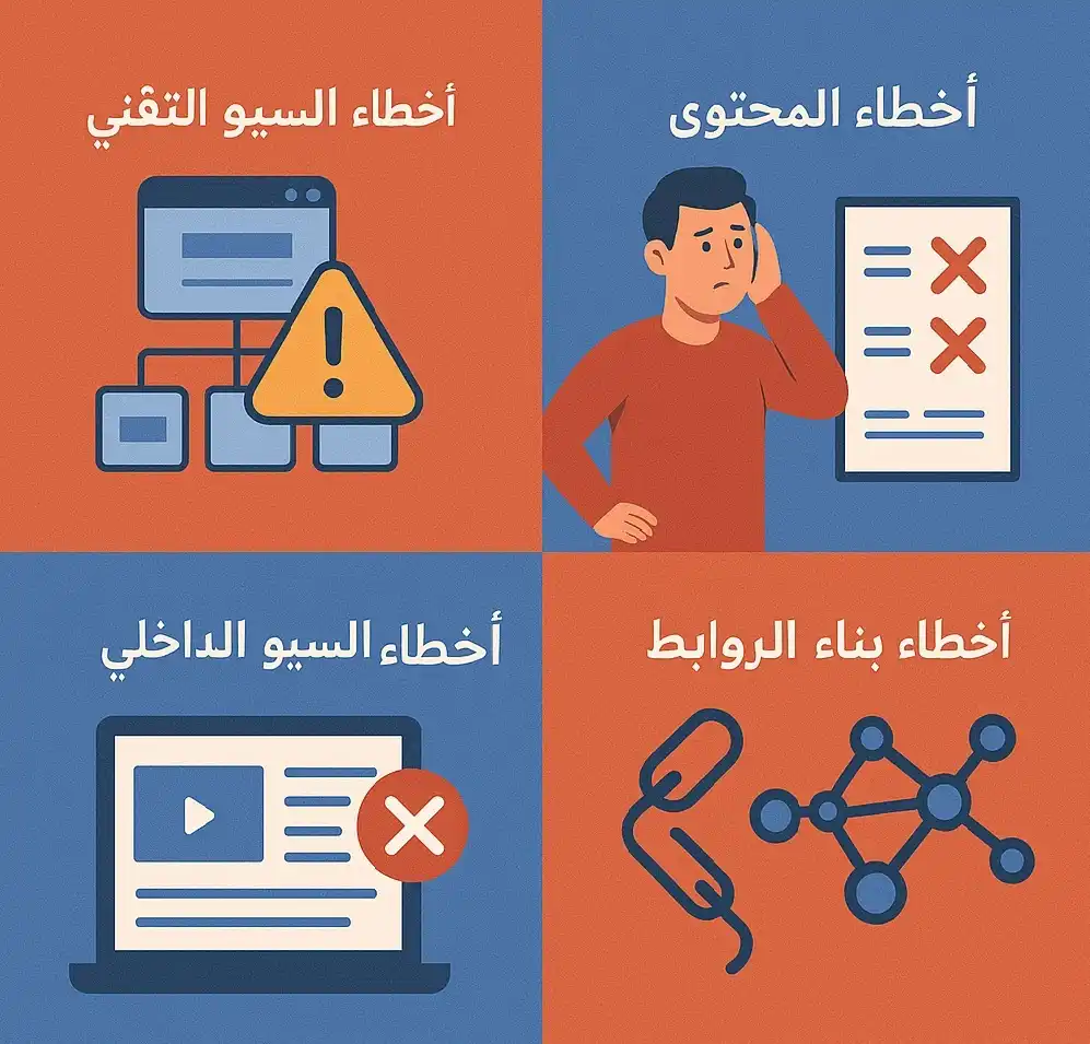أخطاء السيو الشائعة
