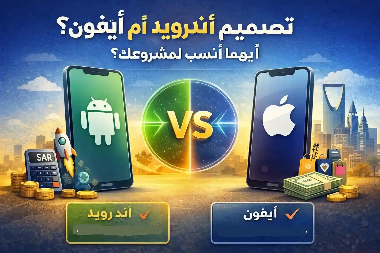 الفرق بين تصميم تطبيقات الأندرويد والآيفون